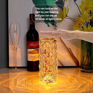 Shimmering Serenity Crystal Lamp